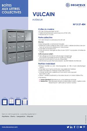 Fiche vulcain intérieur