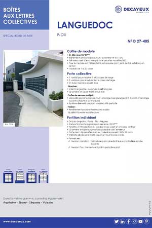 Fiche Languedoc INOX