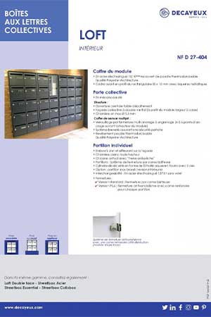 Fiche loft intérieur