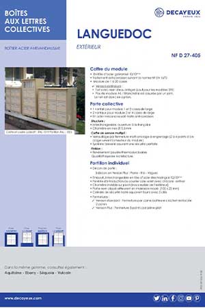 Fiche Languedoc extérieur